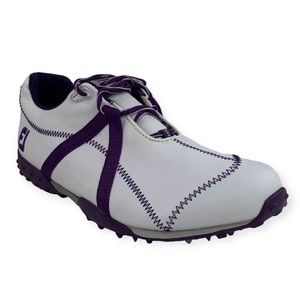FootJoy M Project white leather with purple trim golf shoes / Like NEW